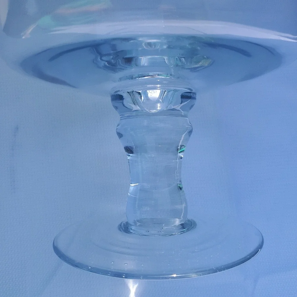 Beautifully Etched Glass‎ Pedestal Trifle Dish-Bird On A Limb ☆ VERY UNIQUE/RARE